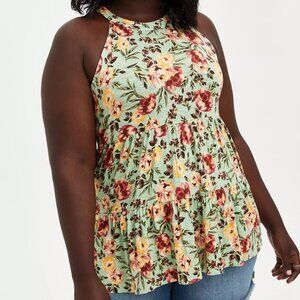 Torrid Super Soft High Neck Babydoll Tank 2x